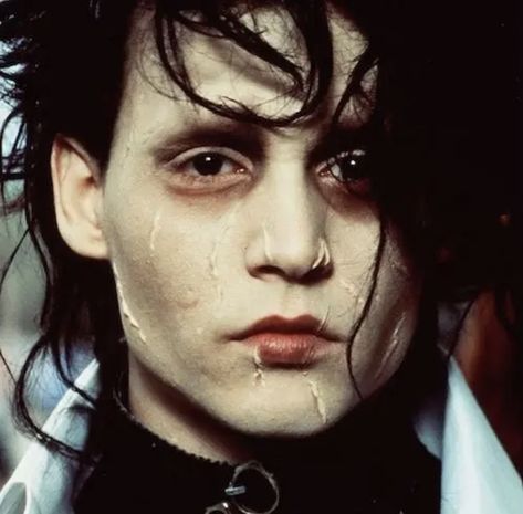 Edward Scissor, Scissor Hands, Edward Scissorhands, Johnny Depp, Makeup, Hair, White, Black, Make Up