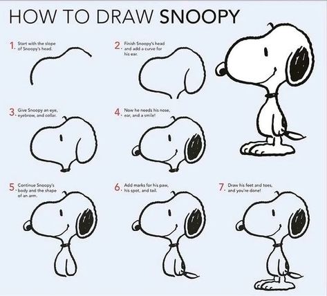 How To Draw Snoopy, Draw Snoopy, Peanuts Gang Christmas, Snoopy Drawing, Snoopy And Charlie Brown, Arts Month, Charlie Brown Halloween, Snoopy Comics, Directed Drawing