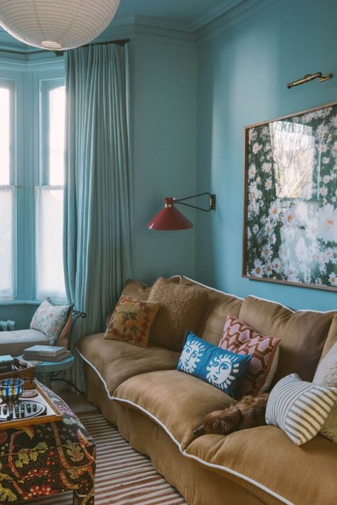 Blue Room Orange Accents, Sardine Farrow And Ball, Edwardian Bedroom, Breakfast Room Green, Living Colors, Lucy Williams, Interior Vintage, Farrow And Ball Paint, Real Homes