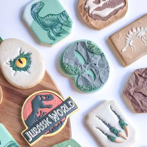 ᴄᴏᴏᴋɪᴇꜱ & ᴍᴏʀᴇ ʙʏ ɴᴀᴛᴀꜱʜᴀ on Instagram: "Welcome to Jurassic World! 🦕🦖  .  .  .  .  .  .  .  #cookie #cookies #instacookie #instacookies #cookiegram #cookiestagram #customcookies #customsugarcookies #sugarcookies #sugarcookiessouthafrica #sugarcookiesofinstagram #royalicing #royalicingcookies #jurassicworld #jurassicpark #jurassicparkcookies #jurassicworldcookies #dinosaurcookies #dinocookies #dinosaurbirthdayparty #fossilcookies #numbercookies #cookiesofig #cookiesofinsta #cookiesofinstagram #bakersofinstagram #cookiersofinstagram #cookiesandmorebynatasha" Cookie Gram, Cookie Making, Dinosaur Cookies, Dinosaur Birthday Party, Royal Icing Cookies, June 30, Custom Cookies, Decorated Cookies, How To Make Cookies