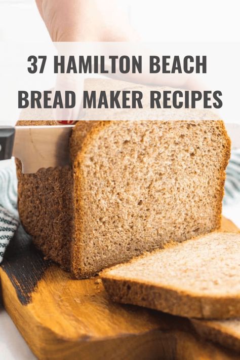 37 Best Hamilton Beach Bread Maker Recipes – Happy Muncher Breville Bread Maker Recipes, Bread Maker Banana Bread, Beach Bread, Breadmaker Bread, Bread Machine Cinnamon Rolls, Pumpkin Pecan Bread, Bread Machine Recipes Sweet, Hawaiian Sweet Breads, Wheat Bread Recipe