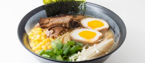 Tonkotsu Shio Ramen and Chashu Pork | Forever Nomday Real Ramen, Chashu Pork, Tonkotsu Broth, Shio Ramen, Shoyu Ramen, How To Make Ramen, Prime Rib, Ramen Noodles, Boiled Eggs