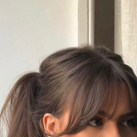 JODIE LA PETITE FRENCHIE on Instagram: "Long time no red lips 🌹" French Long Bob, Wispy French Bangs, Long French Bob, Whisky Bangs, Bangs And Long Hair, Bangs Long Hair Round Face, Long Hair With Fringe, Subtle Bangs, French Bangs