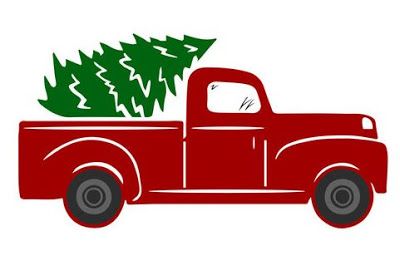 Vintage Red Truck - Free SVGs & Project Ideas Vintage Red Truck, Christmas Red Truck, Christmas Tree Graphic, Christmas Tree Truck, Free Svgs, Christmas Throws, Design Illustrations, Christmas Svg Files, Christmas Truck