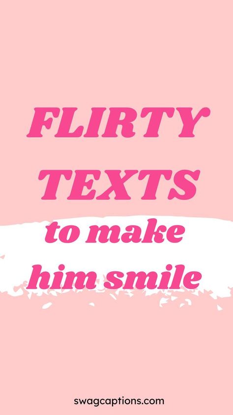 flirty texts to make him smile Flirty Text, Deeply In Love, Text For Him, His Secret Obsession, Love Deeply, Pinterest Pin, Secret Obsession, Texts, In Love