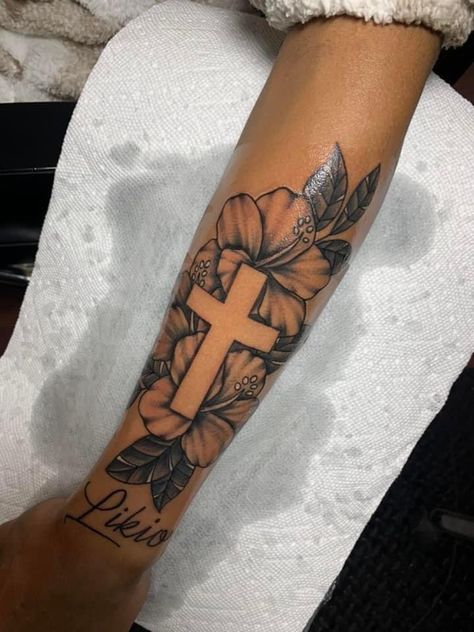 Girl Half Sleeve Tattoos, Cute Thigh Tattoos, Arm Sleeve Tattoos For Women, Women Half Sleeve, Girl Arm Tattoos, Cross Tattoos For Women, Hand Tattoos For Girls, Meaningful Tattoo Quotes, Cute Hand Tattoos