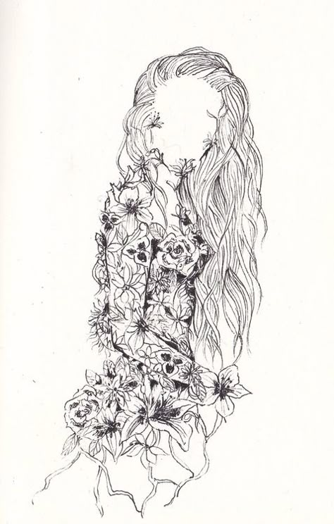 My flower, my girl Desenho Tattoo, Tattoos Art, Tattoo Love, Arte Fantasy, My Tattoos, Ink Ideas, Pen Art, Things To Draw, My Tattoo