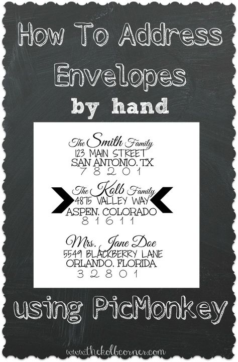 How to Address Envelopes by Hand Using PicMonkey - Domestically Creative How To Address Envelopes, How To Make Poison, Address Envelopes, Envelope Art, Crafty Mama, Creative Lettering, Future Mrs, Addressing Envelopes, Calligraphy Letters