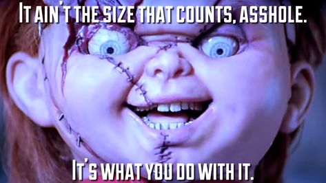 Bride of Chucky Chucky Quotes, Journal Pics, Film Journal, Bride Of Chucky, Hilarious Stuff, Favorite Movie Quotes, Talk Quotes, Real Talk Quotes, Cricut Ideas