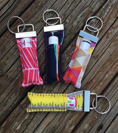 Keychain Stuff, Diy Key Fob, Key Fobs Diy, Emmaline Bags, Creeper Minecraft, Sewing To Sell, Small Sewing, Lip Balm Holder, Key Fobs Wristlet