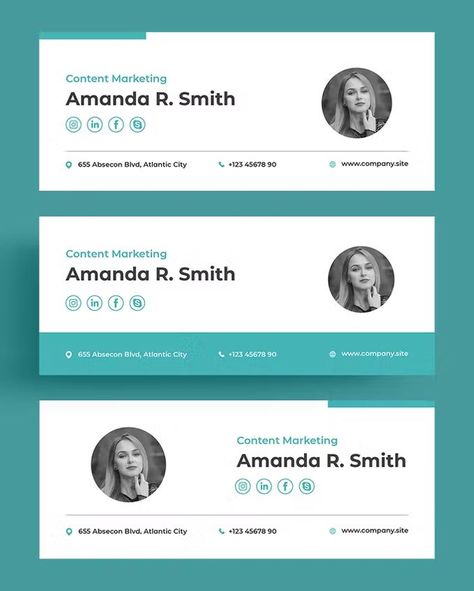 Creative Email Signatures, Emailer Design, Best Email Signatures, Email Footer, Html Email Signature, Email Signature Design, Mail Signature, Footer Design, Linkedin Banner