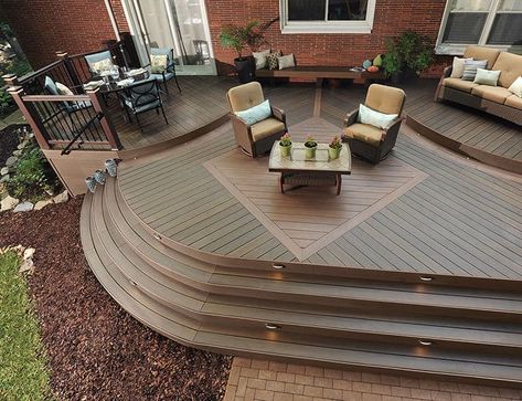 deck design ideas diagonal inlay pattern Deck Patterns, Composite Decking Boards, Balcony Flooring, Dream Deck, Patio Deck Designs, Deck Designs Backyard, Deck Projects, Decks Backyard, Diy Deck