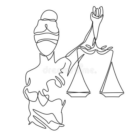 Statue Of Justice Tattoo, Scales Of Justice Tattoo, Themis Statue, Libra Scale Tattoo, Justice Symbol, Symbol Of Justice, Law Tattoo, Order Illustration, Justice Tattoo