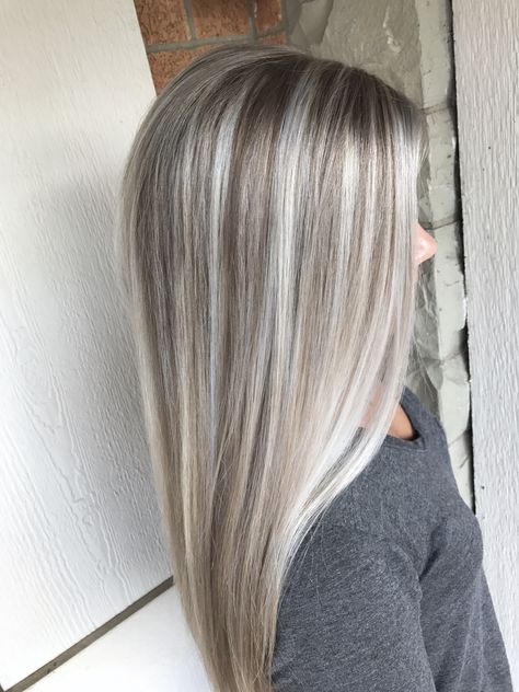 Ice Blonde Hair. Highlights Blonde Silver Hair Highlights, Grey Hair Blonde Highlights, Grey Highlights On Blonde Hair, Ice Blonde Hair With Lowlights, Cool Tone Blonde Highlights, Blonde Hair With Silver Highlights, Ice Blonde Highlights, Blonde Hair Dark Eyes, Caramel Highlight