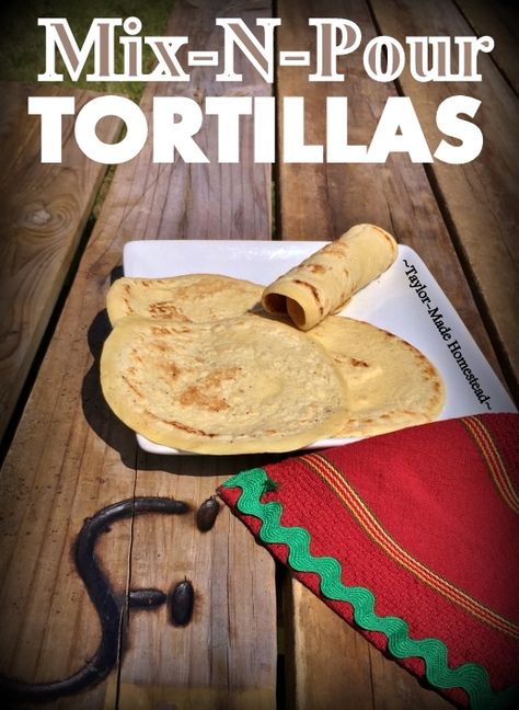 Finally I can whip up a batch of tortillas start to finish in about 15 minutes… Pour Tortilla, Easy Tortilla Recipe, Corn Tortilla Recipes, Recipes With Flour Tortillas, How To Make Tortillas, Homemade Flour Tortillas, Homemade Breads, Homemade Enchiladas, Tortilla Recipe