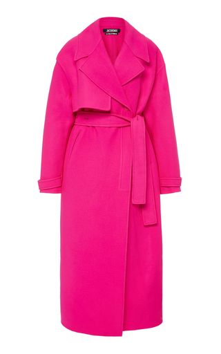 Maxi Coat Outfit, Play Closet, Pink Attire, Classy Coat, Abbey Bominable, Ladies Coat Design, Velvet Dress Designs, Maxi Outfits, Woman Suit