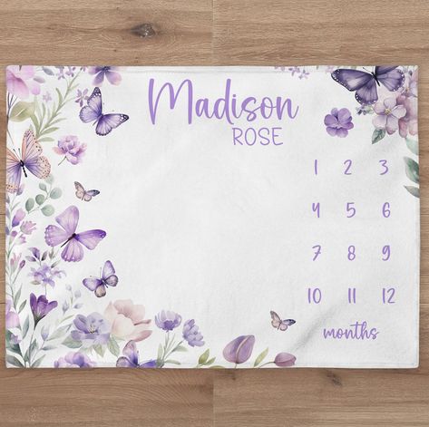 Butterfly Themed Nursery, Pink And Purple Nursery, Purple Butterfly Nursery, Purple Flower Nursery, Purple Baby Rooms, Purple Floral Nursery, Purple Nursery, Simple Nursery