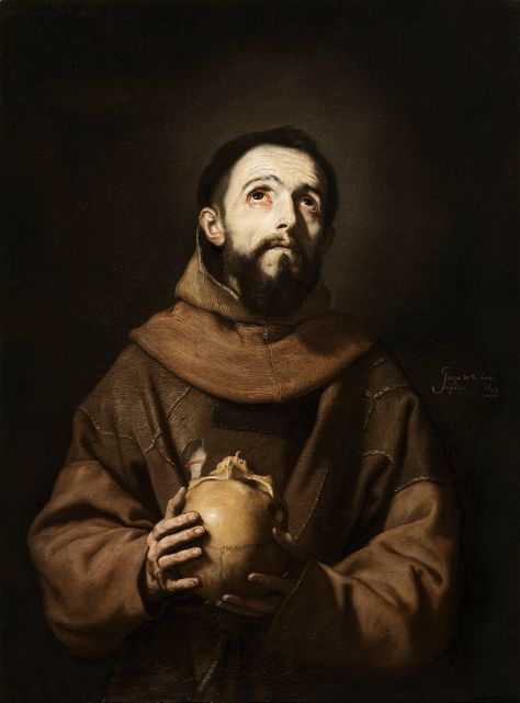 St. Francis of Assisi by Jusepe de Ribera | Artworks | Uffizi Galleries Saint Francis Of Assisi Art, Francis Assisi, St Francis Assisi, Christ Painting, Catholic Aesthetic, Jesus Christ Painting, Sao Francisco, St Francis Of Assisi, Uffizi Gallery