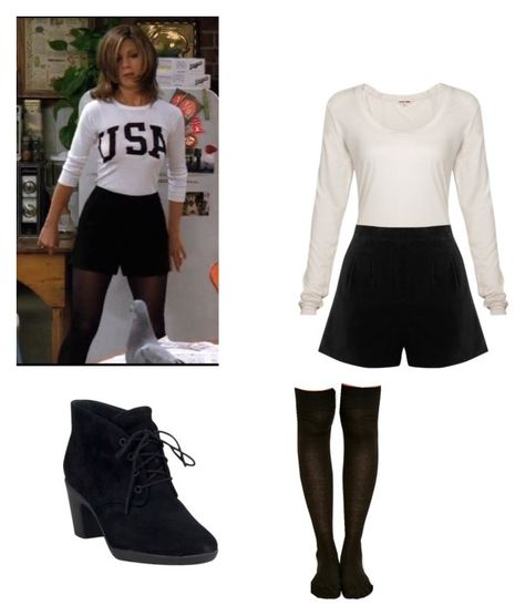 "RACHEL GREEN inspired outfit" by another-fangirl-called-indi ❤ liked on Polyvore featuring Cotton Citizen, Oasis and Clarks Estilo Rachel Green, Rachel Green Style, Rachel Green Outfits, Jenifer Aniston, 90s Inspired Outfits, Tv Show Outfits, Cotton Citizen, Look Retro, Outfit 90s