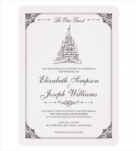 Castle Wedding Invitations, Wedding Beauty Checklist, Disney Wedding Invitations, Fairy Tale Castle, Disney Inspired Wedding, Rose Wedding Invitations, Cinderella Wedding, Disney Invitations, Fairytale Castle