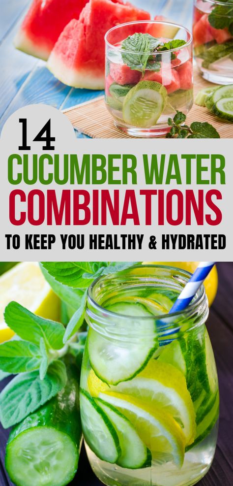 Water Combinations, Cucumber Water Recipe, Fruit Water Recipes, Cucumber Infused Water, Lemon Water Health Benefits, Fruit Infused Water Recipes, Lemon Juice Benefits, Flavored Water Recipes, Hot Lemon Water