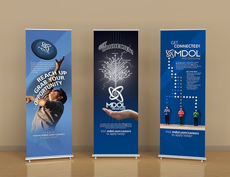 MDOL College Fair Banner on Behance College Banner, School Brochure, College Club, Graphic Design School, Job Fair, Event Branding, Design School, Pull Up, Grafik Design