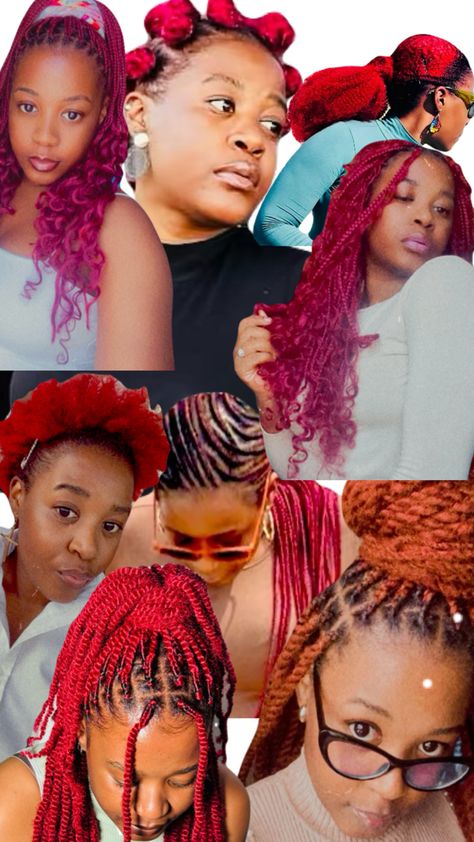 Red hair styles for black women Red Hair Styles, Hair Styles For Black Women, Styles For Black Women, Red Hair, Black Women, Hair Styles, Hair, Red, Black