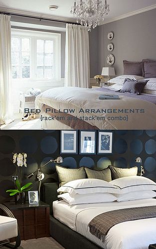 bed-pillow-arrangement-combo | How to arrange pillows on a b… | Flickr Pillows On A King Bed, Future Home Ideas, Bed Pillow Arrangement, White Brick Fireplace, Bed Parts, Pillow Arrangement, Bedroom Deco, Bed Bedroom, Future Home