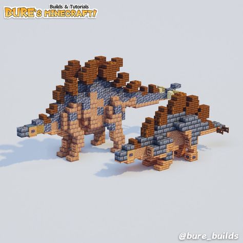 Animal Builds Minecraft, Jurassic Park Minecraft, Minecraft Dinosaur Build, Minecraft Fossils, Minecraft Dinosaur, Minecraft Star Wars, Minecraft Templates, Minecraft Statues, Mc Builds