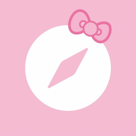 Pink Hello Kitty Wallpaper, Icons Hello Kitty, Pink Hello Kitty Wallpaper Iphone, Safari Icon, Kitty Icon, Cat App, Whatsapp Logo, Pink Wallpaper Hello Kitty, Hello Kitty Bow