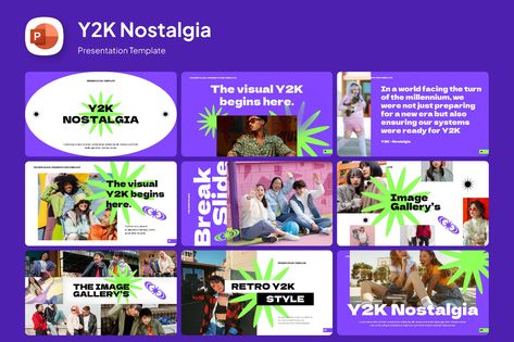 Y2K Retro Nostalgia PowerPoint Incl. y2k & retro - Envato Y2k Powerpoint Template, Y2k Presentation, Y2k Retro, Power Point Template, Retro Nostalgia, Power Point, Presentation Templates, Powerpoint Templates, New Era