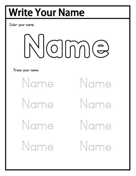 2 Free Name Tracing Worksheets for Preschool (PDF Downloads) Name Worksheets, Name Tracing Worksheets, Preschool Tracing, Name Tracing, Tracing Worksheets Preschool, Foundational Skills, Tracing Worksheets, Learning To Write, Printable Worksheets