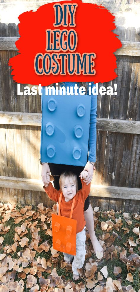 Make your own DIY LEGO costume with some cardboard, cups, and a little bit of spray paint. This is a great last minute costume idea - you probably have all the materials! via @clarkscondensed Diy Lego Costume, Lego Costume Diy, Lego Family, Costume Department, 2015 Halloween Costumes, Lego Costume, Diy Lego, Ladybug Costume, Valentine Diy