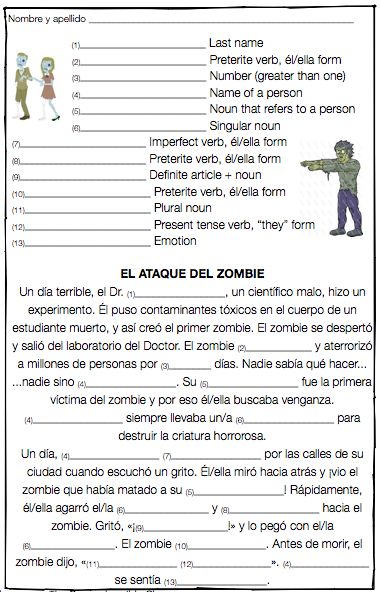 Click here to download two mad libs that I created as a fun, easy-going activity to do after the kids have spent a full morning on state tests. We're going to fill them out simultaneously (so that ... Preterite Spanish, Spanish Classroom Activities, Spanish Writing, Middle School Spanish, Spanish Worksheets, Spanish Lesson Plans, High School Spanish, Spanish Verbs, Spanish Teaching Resources