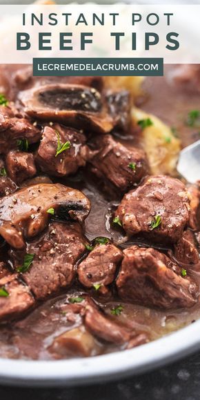 No Peek Beef, Instant Pot Beef Tips, No Peek Beef Tips, Beef Tips And Rice, Instant Pot Stew, No Peek, Beef Tip Recipes, Beef Recipe Instant Pot, Beef Tips And Gravy