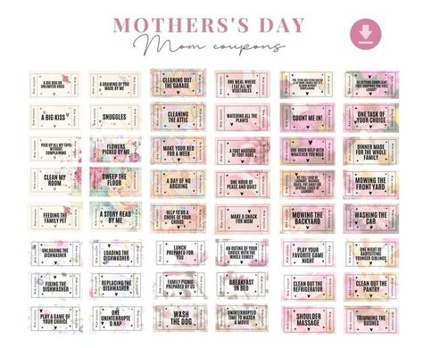 Mothers Day Coupons Ideas, Mothers Day Gifts Coupons, Mother's Day Coupons, Mom Coupons, Church Gifts, Diy Coupons, Books For Moms, Diy Mothers Day Gifts, Funny Mothers Day