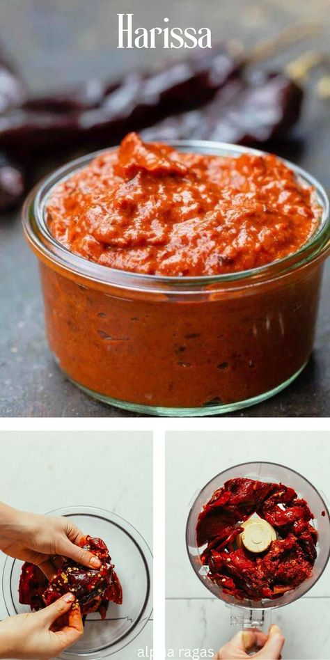 Harissa is a North African red chile paste or sauce made of a few simple ingredients including chiles, garlic, olive oil, citrus and a few warm spices. Harissa Sauce, Harissa Recipes, Harissa Paste, Paste Recipe, African Recipes, Red Chile, Garlic Olive Oil, Edible Food, African Food