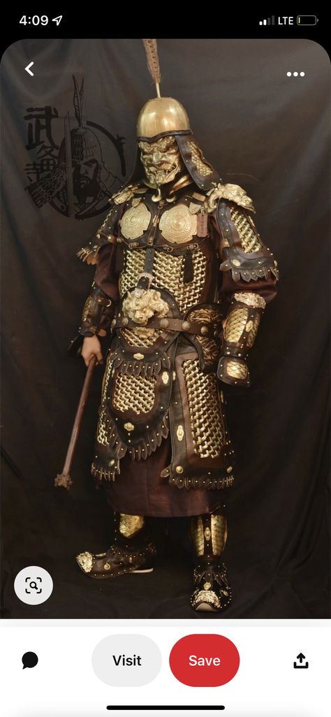 Tang Dynasty Armor, Lamellar Armor, Life In Ancient Egypt, Chinese Armor, Gold Armor, Ren Faire Costume, Japanese Traditional Clothing, Chinese Warrior, Historical Armor