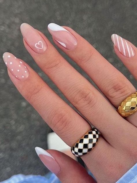 Clear Glitter Nails, Pink White Nails, Matte Pink Nails, Natural Nail Designs, Milky Nails, Manikur Kuku, Classy Nail Designs, White Nail Designs, White Nail