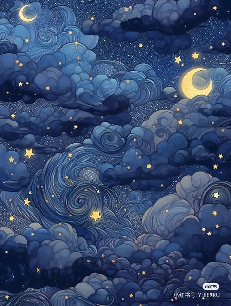 Whats Wallpaper, Arte Van Gogh, Celestial Art, The Cloth, Pretty Wallpapers Backgrounds, 판타지 아트, Dreamy Art, The Night Sky, Cute Wallpaper Backgrounds