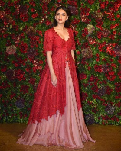 Deepika And Ranveer, Naira Dress, Reception Outfits, Gown Indian, Aditi Rao Hydari, Sangeet Outfit, Aditi Rao, Anushree Reddy, Stitching Ideas