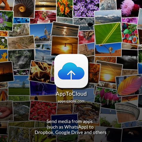 AppToCloud, a new app to upload files to Dropbox, Google Drive and others. A must-have tool to send files from WhatsApp to cloud drives, to save device storage, to access them thru cloud, to keep them in a safer, personal place. 
https://apps.qaqee.com Screen Savers Wallpapers Backgrounds, Fats Waller, Phoenix Dragon, Higgs Boson, Cloud Drive, Device Storage, Cloud Accounting, Smart Watch Apple, Ugly Betty