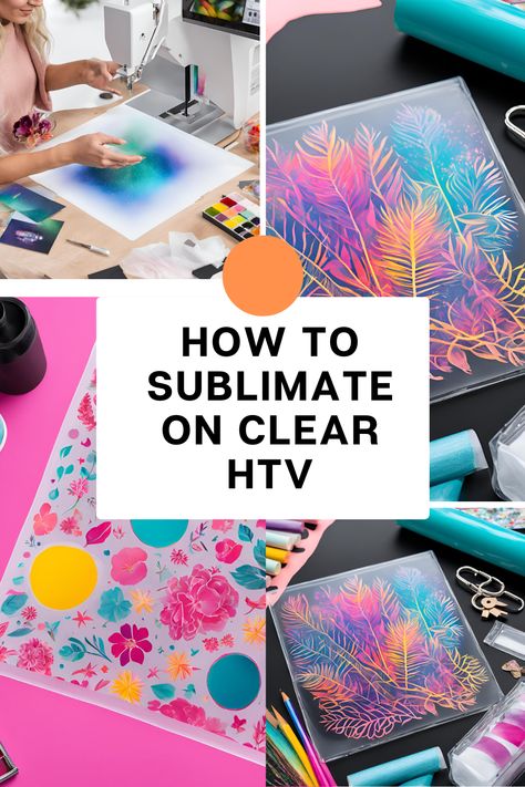 "Learn how to sublimate on clear HTV with our step-by-step guide! 🖨️✨ Perfect for creating vibrant designs on various fabrics. #Sublimation #ClearHTV #DIYPrinting #CraftingGuide #CustomDesigns #HeatTransferVinyl" How To Sublimate On Htv, How To Make Sublimation Designs, Sublimination Project Ideas, Printing Ideas Design, Sublimation Heat Press Chart, Bleaching Shirts, Sublimation For Beginners, Tshirt Printing Business, Sublimation Software