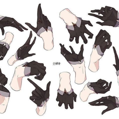 How To Draw Hands Flat, Hand Gloves Reference, Holding Chin Up Drawing, Gloves Anime Drawing, Fisted Hand Drawing, Clapping Hands Drawing Reference, Evil Hand Poses, Brass Knuckle Drawing Reference, Hand On Head Reference Drawing