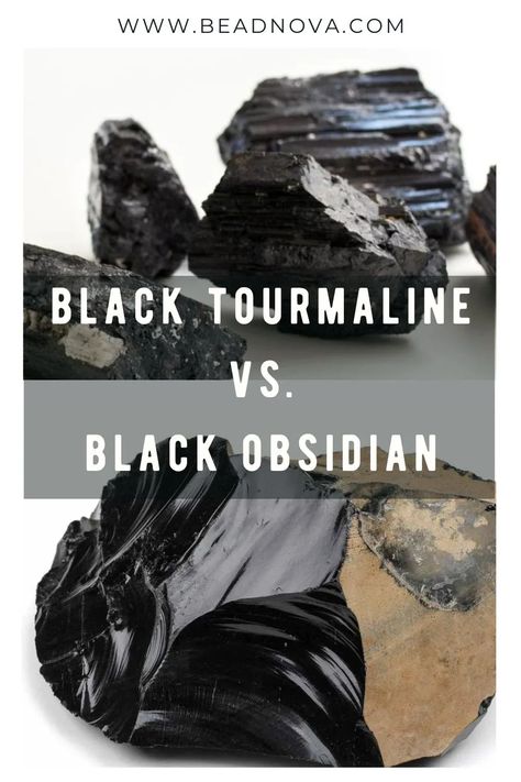 Black tourmaline and black obsidian are the most common gems in jewelry making. It is also believed to provide spiritual healing. Learn more about black tourmaline vs. black obsidian. Black Obsidian Crystal Meaning, Black Obsidian Meaning, Black Tourmaline Meaning, Crystal Encyclopedia, Crystal Knowledge, Obsidian Meaning, Tourmaline Meaning, Occult Knowledge, Black Obsidian Jewelry