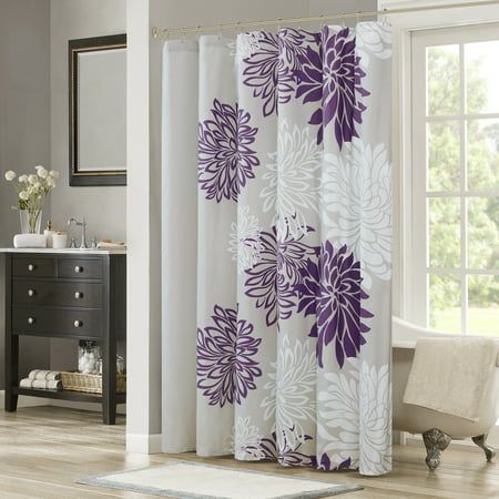 Lavender Shower Curtain, Lavender Bathroom, Purple Shower, Purple Shower Curtain, Stylish Shower Curtain, Gray Shower Curtains, Black Shower Curtains, Purple Bathrooms, White Shower