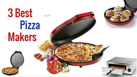 3 Best Pizza Makers Review #Pizza #PizzaMaker #PizzaMakerReview Pizza Maker Recipes, Grilled Cheese Maker, Pizza Cooker, Quesadilla Maker, Tortilla Maker, Pizza Maker, Crepe Maker, Countertop Oven, Great Pizza