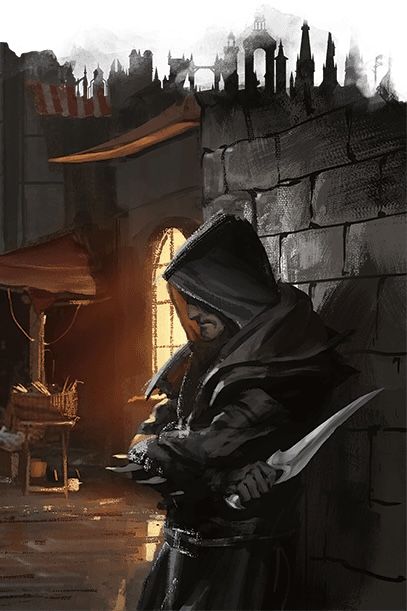 Human Rouge House Dimir Spies and assassins Dungeons & Dragons Guildmasters' Guide to Ravnica Elves Kingdom, Dnd Assassin, Dnd Rogue, Fantasy Humans, D D Rogue, Rogue Dnd, Rogue Character, Character Classes, Rogue Assassin