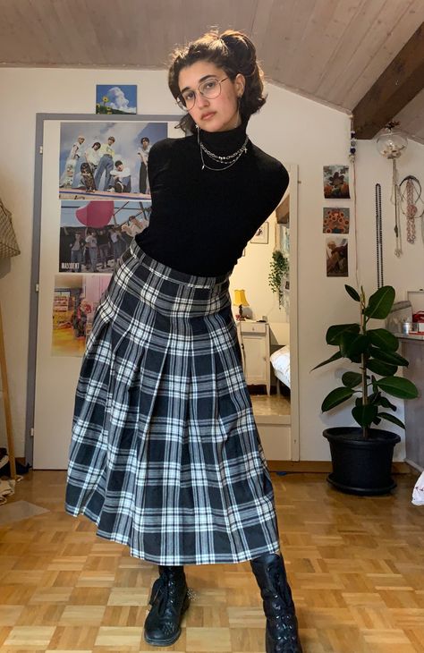 Maxi Skirt, Plaid, Skirt, Wardrobe, Pattern, Clothes