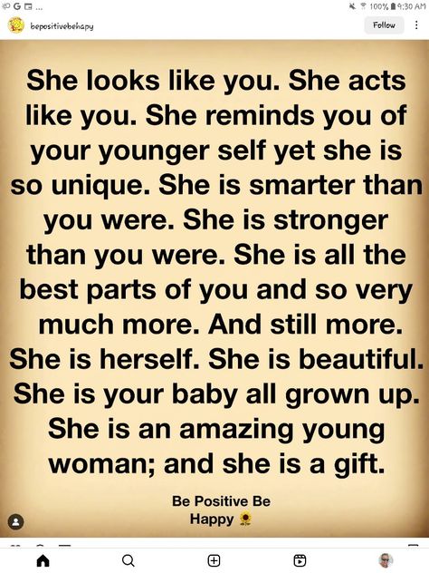 She Looks Like You She Acts Like You, Inspirational Sayings, All Grown Up, Stronger Than You, Favorite Quotes, Growing Up, Like You, Acting, Good Things